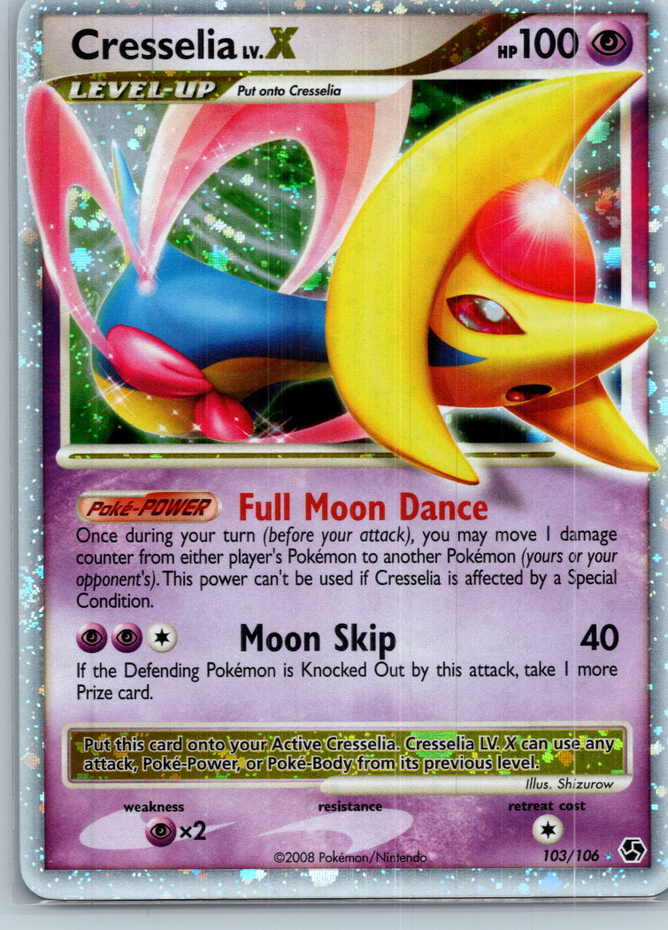 Cresselia LV.X 103/106 Holo LV.X Rare Great Encounters Pokemon LP