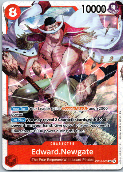 Edward.Newgate OP16-003 Super Rare The Time of Battle One Piece Foil Near Mint