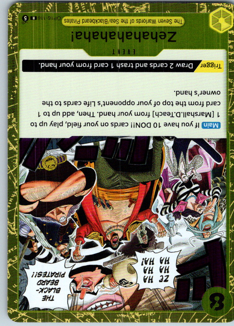 Zehahahahaha! OP16-116 Rare The Time of Battle One Piece Foil Near Mint