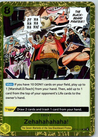 Zehahahahaha! OP16-116 Rare The Time of Battle One Piece Foil Near Mint