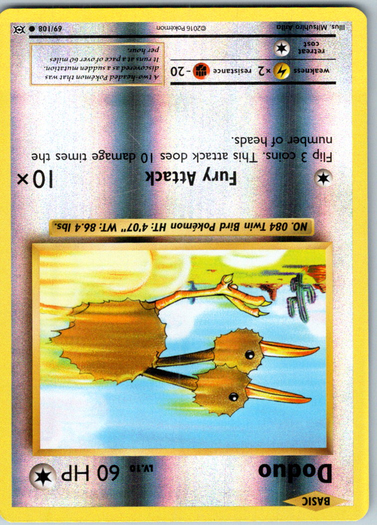 Doduo 69/108 Common Evolutions Pokemon Reverse Holo Near Mint