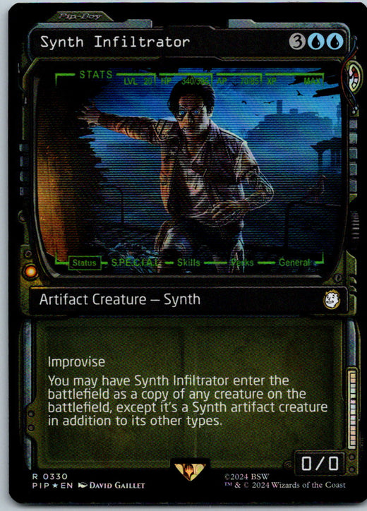 Synth Infiltrator (Showcase) Fallout Magic: The Gathering Foil NM
