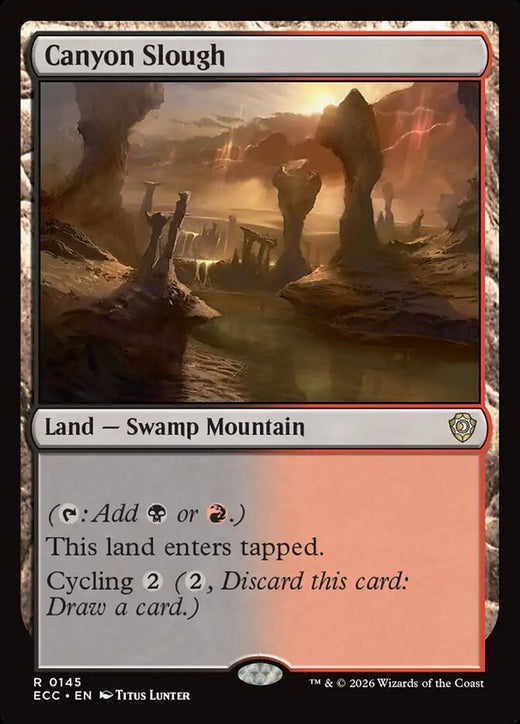 Canyon Slough 145 Rare Commander: Lorwyn Eclipsed Magic: The Gathering Near Mint