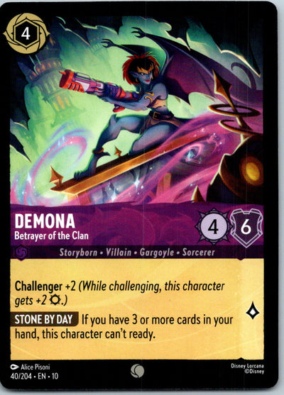 Demona - Betrayer of the Clan 40/204 Common Whispers in the Well Lorcana NM