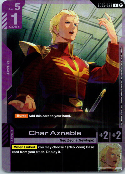 Char Aznable GD05-093 R Freedom Ascension Gundam Holo Near Mint