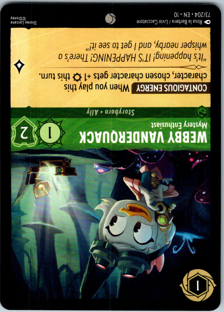 Webby Vanderquack - Mystery Enthusiast 73/204 Whispers in the Well Lorcana NM