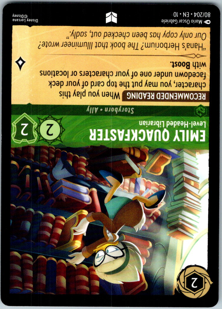 Emily Quackfaster - Level-Headed Librarian 80/204 Whispers Lorcana NM