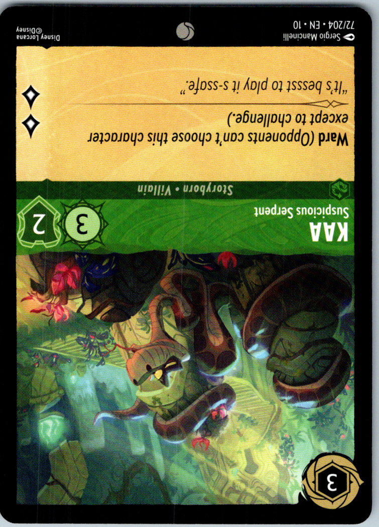 Kaa - Suspicious Serpent 72/204 Common Whispers in the Well Lorcana Near Mint