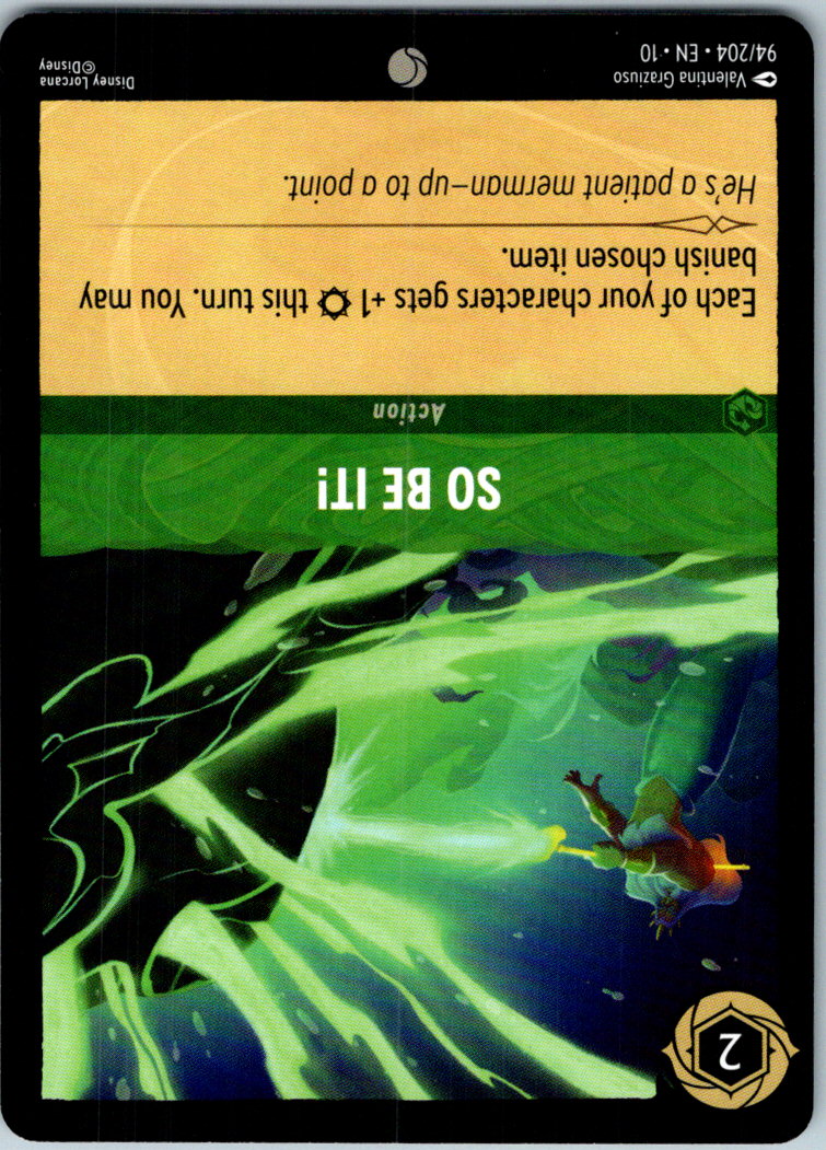 So Be It! 94/204 Common Whispers in the Well Lorcana Near Mint