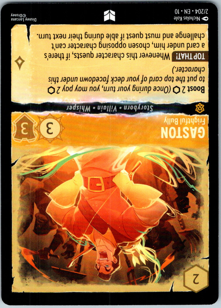 Gaston - Frightful Bully 2/204 Uncommon Whispers in the Well Lorcana Near Mint