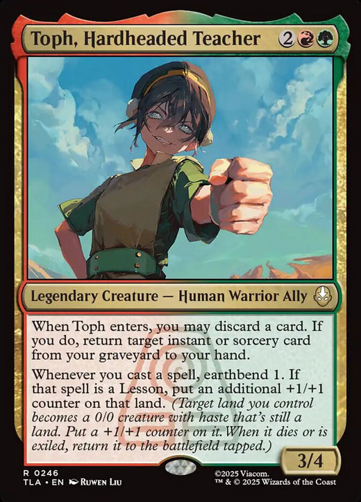 Toph, Hardheaded Teacher 246 Avatar: The Last Airbender Magic: The Gathering NM