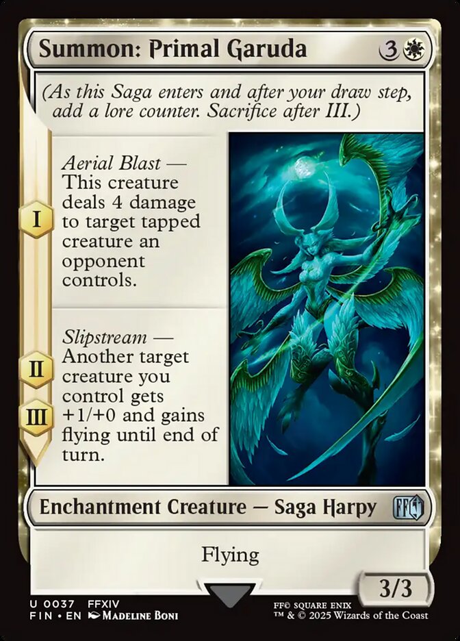 Summon: Primal Garuda 37 Uncommon FINAL FANTASY Magic: The Gathering Near Mint