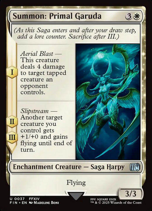 Summon: Primal Garuda 37 Uncommon FINAL FANTASY Magic: The Gathering Near Mint
