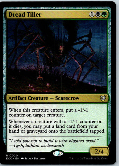 Dread Tiller 20 Rare Commander: Lorwyn Eclipsed Magic: The Gathering Near Mint