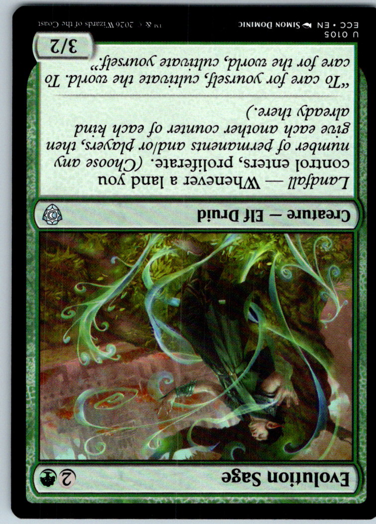 Evolution Sage 105 Uncommon Commander: Lorwyn Eclipsed Magic: The Gathering NM