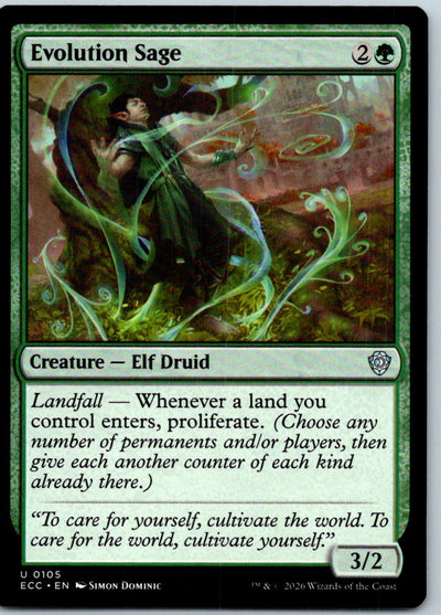 Evolution Sage 105 Uncommon Commander: Lorwyn Eclipsed Magic: The Gathering NM