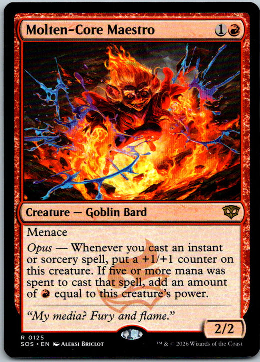 Molten-Core Maestro 125 Rare Secrets of Strixhaven Magic: The Gathering NM