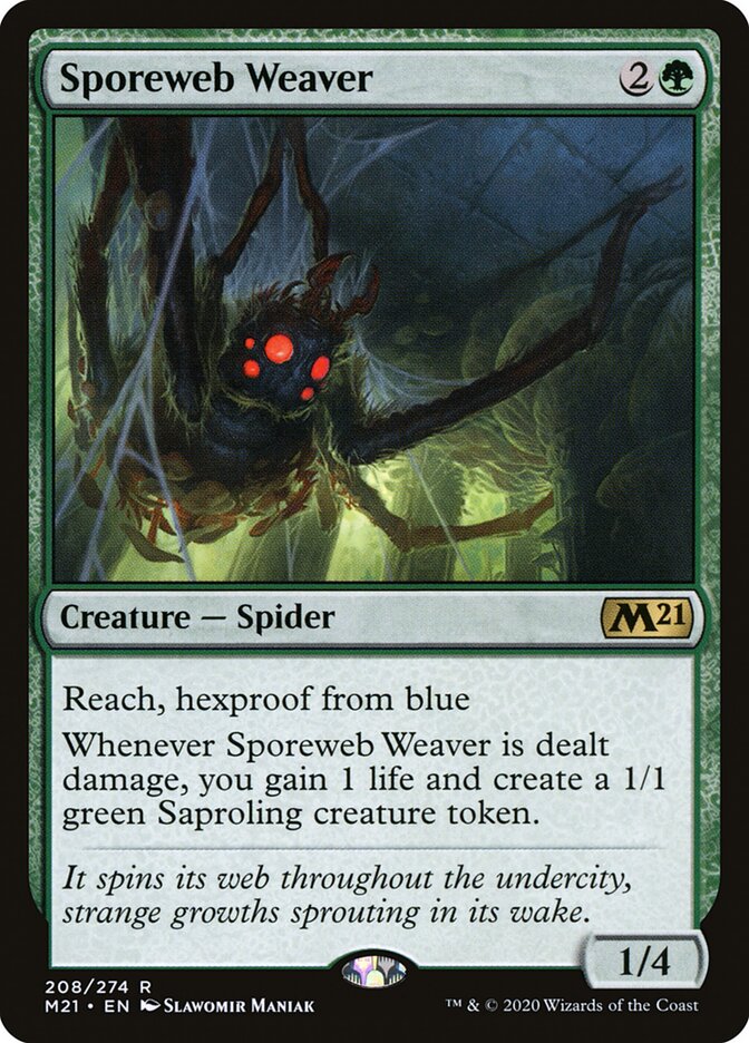Sporeweb Weaver 208 Rare Core Set 2021 Magic: The Gathering Near Mint