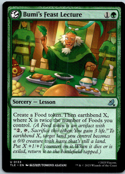 Bumi's Feast Lecture 133 Avatar: The Last Airbender Magic: The Gathering NM