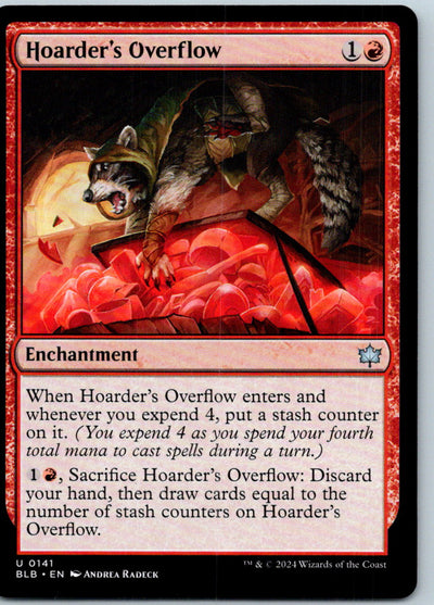 Hoarder's Overflow 141 Uncommon Bloomburrow Magic: The Gathering Near Mint