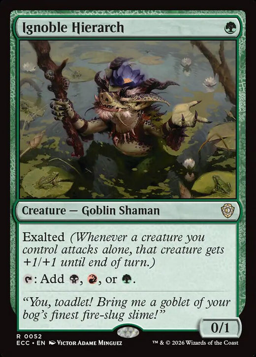 Ignoble Hierarch 52 Rare Commander: Lorwyn Eclipsed Magic: The Gathering NM