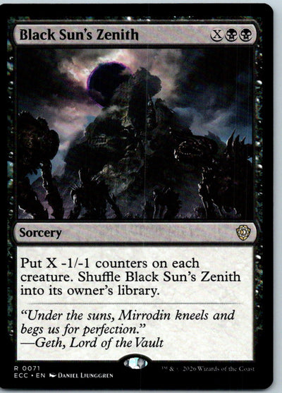 Black Sun's Zenith 71 Rare Commander: Lorwyn Eclipsed Magic: The Gathering NM