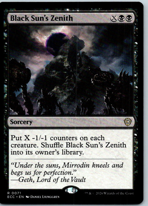 Black Sun's Zenith 71 Rare Commander: Lorwyn Eclipsed Magic: The Gathering NM