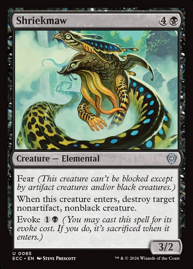 Shriekmaw 85 Uncommon Commander: Lorwyn Eclipsed Magic: The Gathering Near Mint
