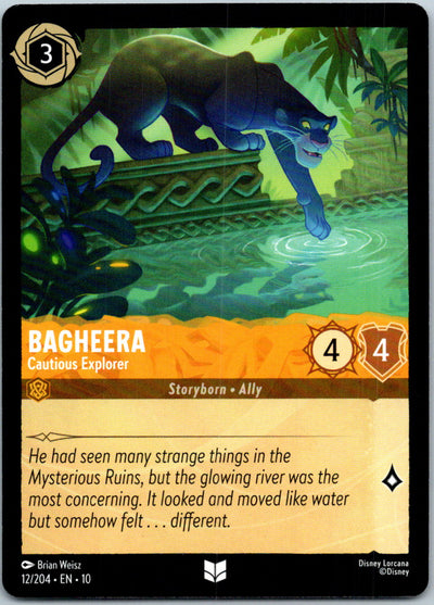 Bagheera - Cautious Explorer 12/204 Uncommon Whispers in the Well Lorcana NM