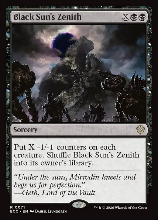 Black Sun's Zenith 71 Rare Commander: Lorwyn Eclipsed Magic: The Gathering NM