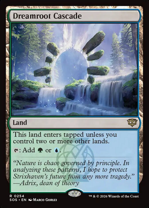 Dreamroot Cascade 254 Rare Secrets of Strixhaven Magic: The Gathering Foil NM