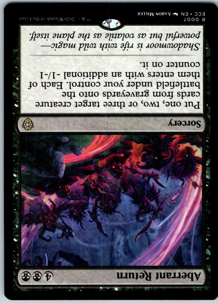 Aberrant Return 7 Rare Commander: Lorwyn Eclipsed Magic: The Gathering Near Mint