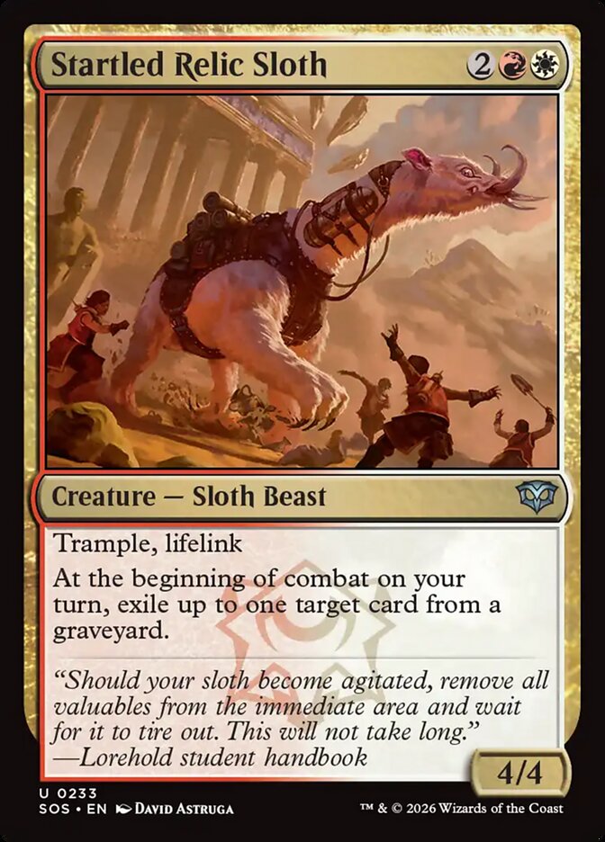 Startled Relic Sloth 233 Uncommon Secrets of Strixhaven Magic: The Gathering NM