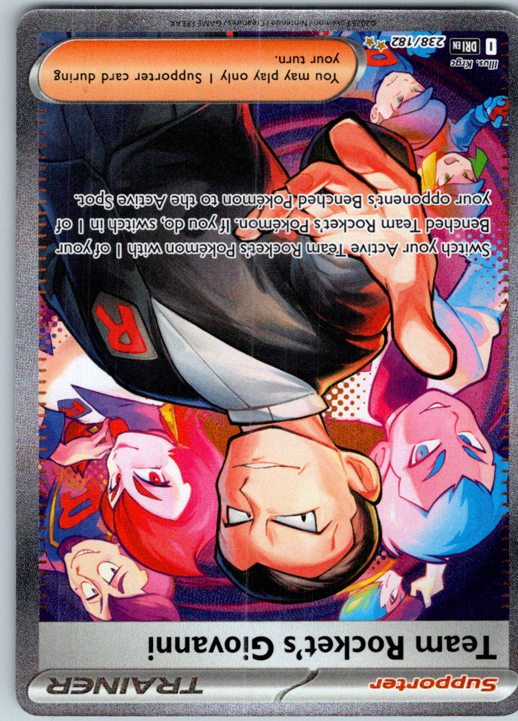 Team Rocket's Giovanni 238/182 Destined Rivals Pokemon Holo NM
