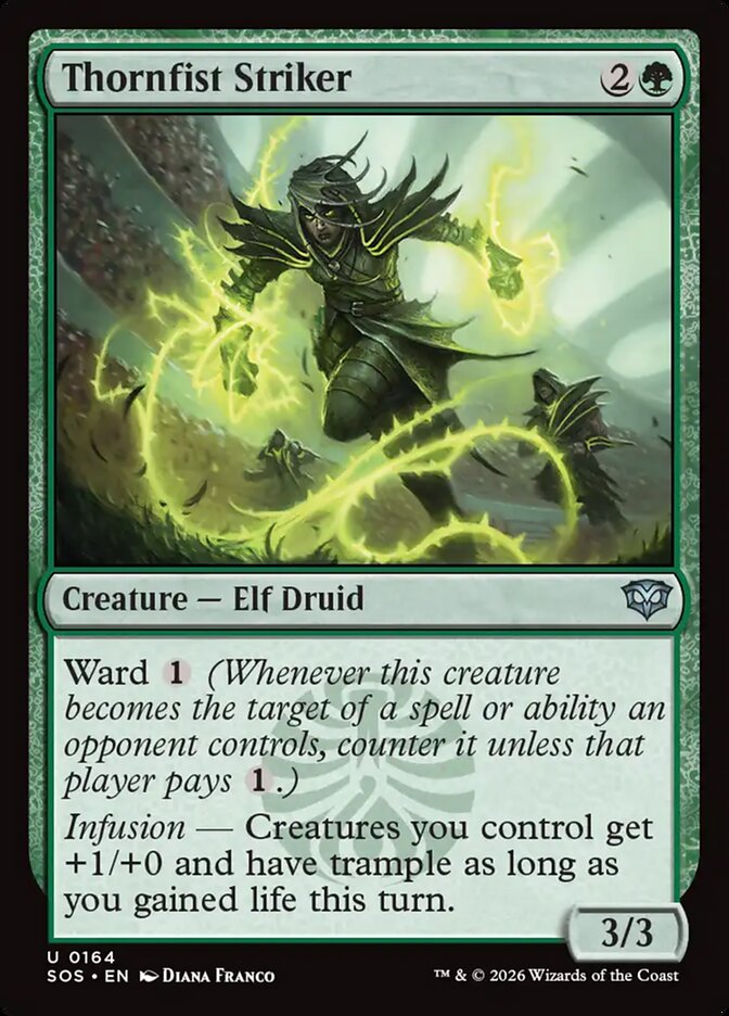 Thornfist Striker 164 Uncommon Secrets of Strixhaven Magic: The Gathering NM