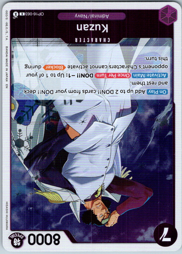Kuzan OP16-063 Rare The Time of Battle One Piece Foil Near Mint