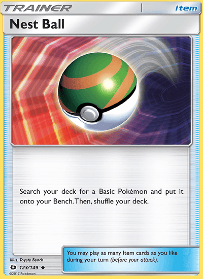 Nest Ball 123/149 Uncommon Sun & Moon Pokemon Near Mint