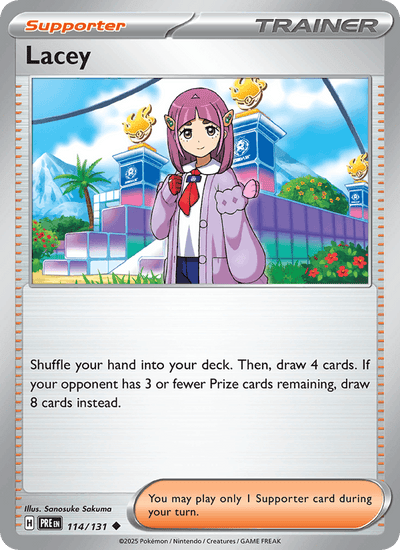 Lacey - 114/131 114/131 Uncommon SV: Prismatic Evolutions Pokemon Near Mint