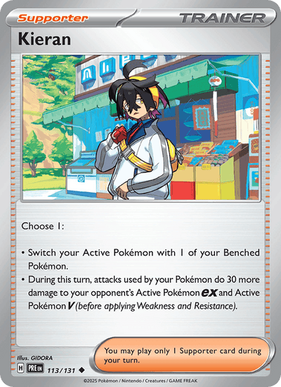 Kieran - 113/131 113/131 Uncommon SV: Prismatic Evolutions Pokemon Near Mint