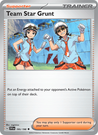Team Star Grunt 195/198 Uncommon Scarlet & Violet Pokemon Near Mint