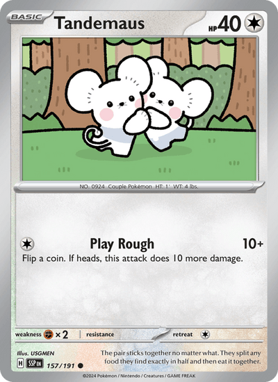 Tandemaus 157/191 Common Surging Sparks Pokemon Near Mint