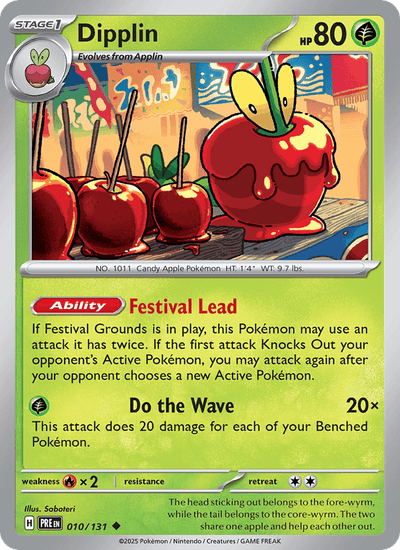 Dipplin 010/131 Uncommon SV: Prismatic Evolutions Pokemon Near Mint
