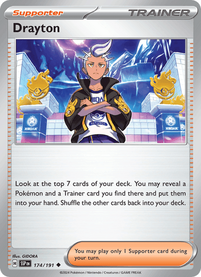 Drayton 174/191 Uncommon Surging Sparks Pokemon Reverse Holo Near Mint