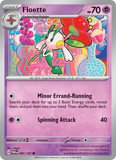 Floette 087/167 Common Twilight Masquerade Pokemon Near Mint