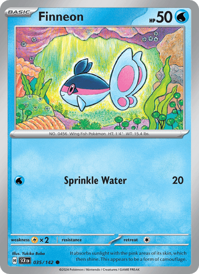 Finneon 35/142 Common Stellar Crown Pokemon Near Mint