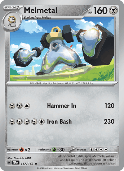 Melmetal 117/162 Rare Temporal Forces Pokemon Holo Near Mint