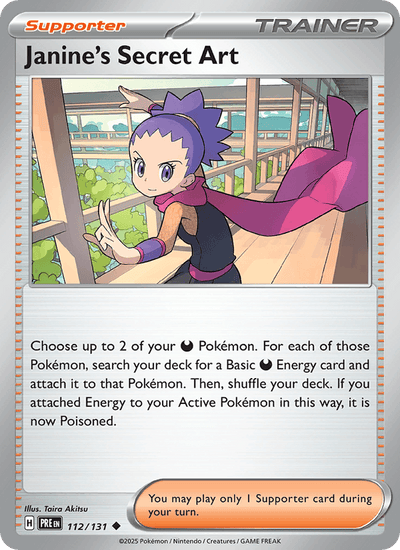 Janine's Secret Art - 112/131 112/131 SV: Prismatic Evolutions Pokemon NM