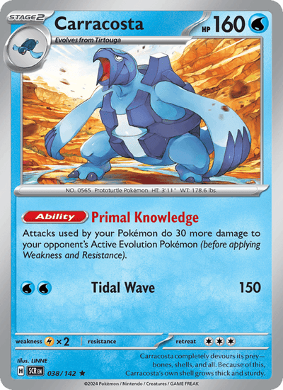 Carracosta 38/142 Rare Stellar Crown Pokemon Holo Near Mint