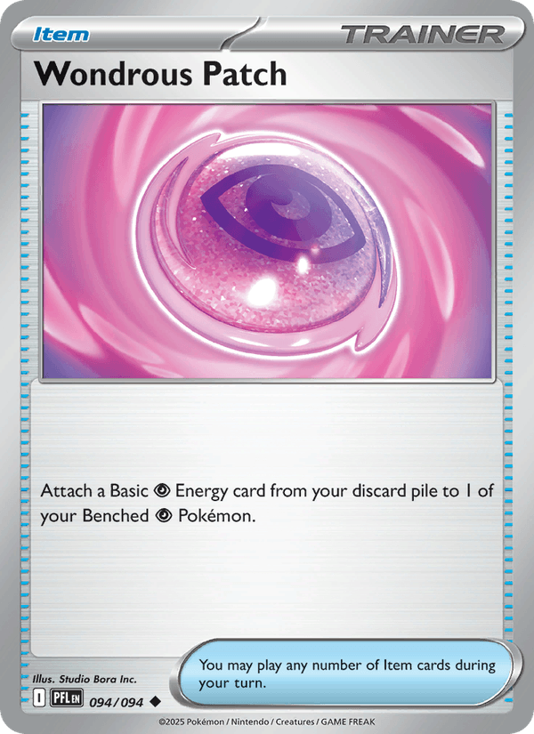 Wondrous Patch 094/094 Uncommon Phantasmal Flames Pokemon Reverse Holo Near Mint