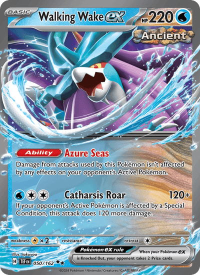 Walking Wake ex 050/162 Double Rare Temporal Forces Pokemon Near Mint